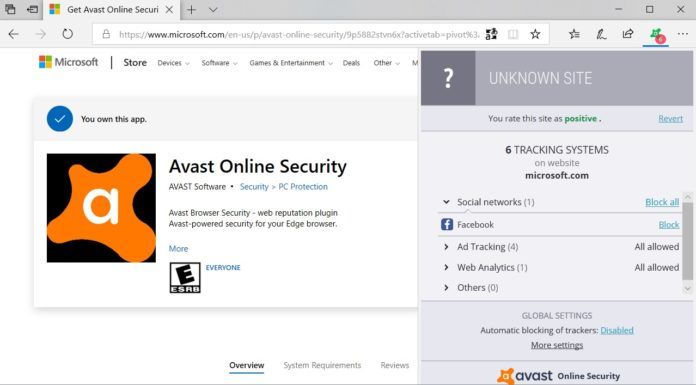 Avast正式發(fā)布面向Microsoft Edge的擴(kuò)展！