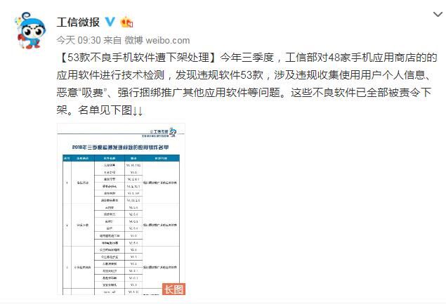 53款A(yù)PP吸費(fèi)，工信部：涉嫌違規(guī)已被責(zé)令下架